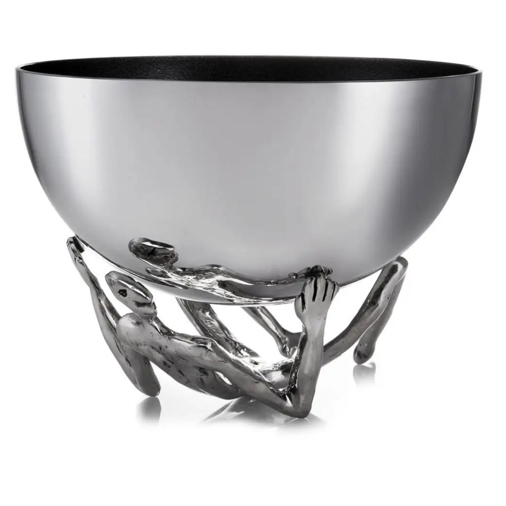 Reclining Man Metal Bowl Carrol Boyes South Africa Salad Bowl